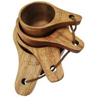 Woman-Kind Acacia Wood Measuring Cups 